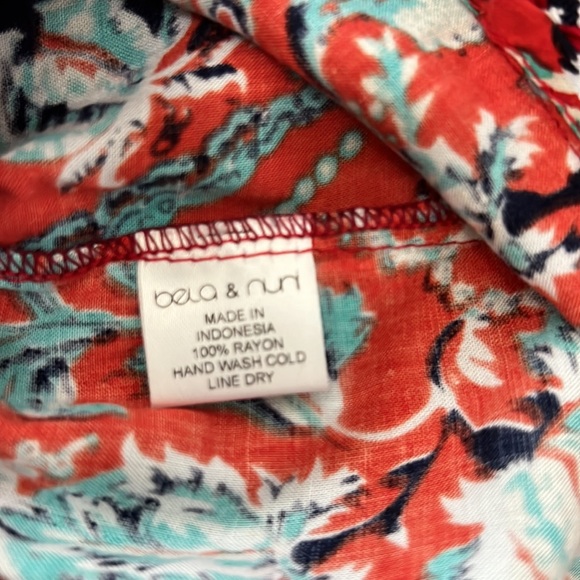 Bela & Nuni girls red floral shorts with fringe bottoms - Picture 9 of 11